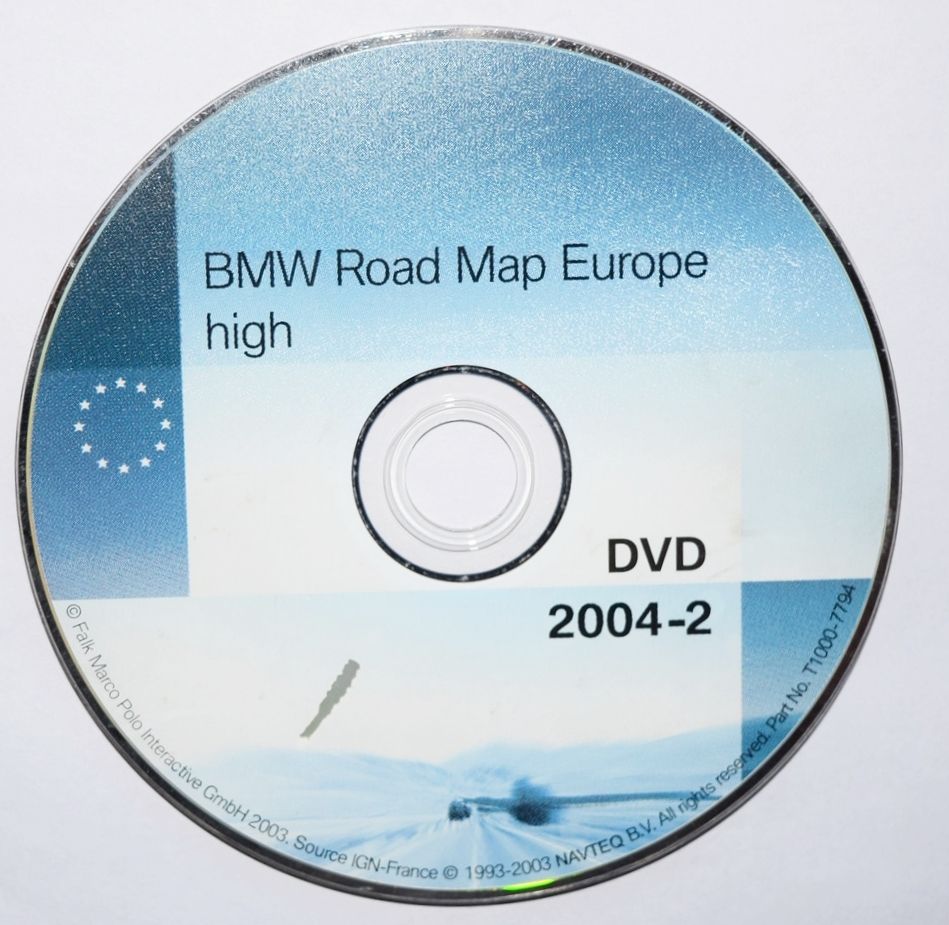 Original BMW DVD ROAD MAP WEST EAST EUROPE HIGH NAVIGATION T1000-7794 ...